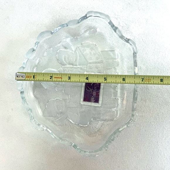 Vintage Mikasa Christmas Carolers Glass Dish Platter Candy Holiday Trinket - Picture 4 of 8